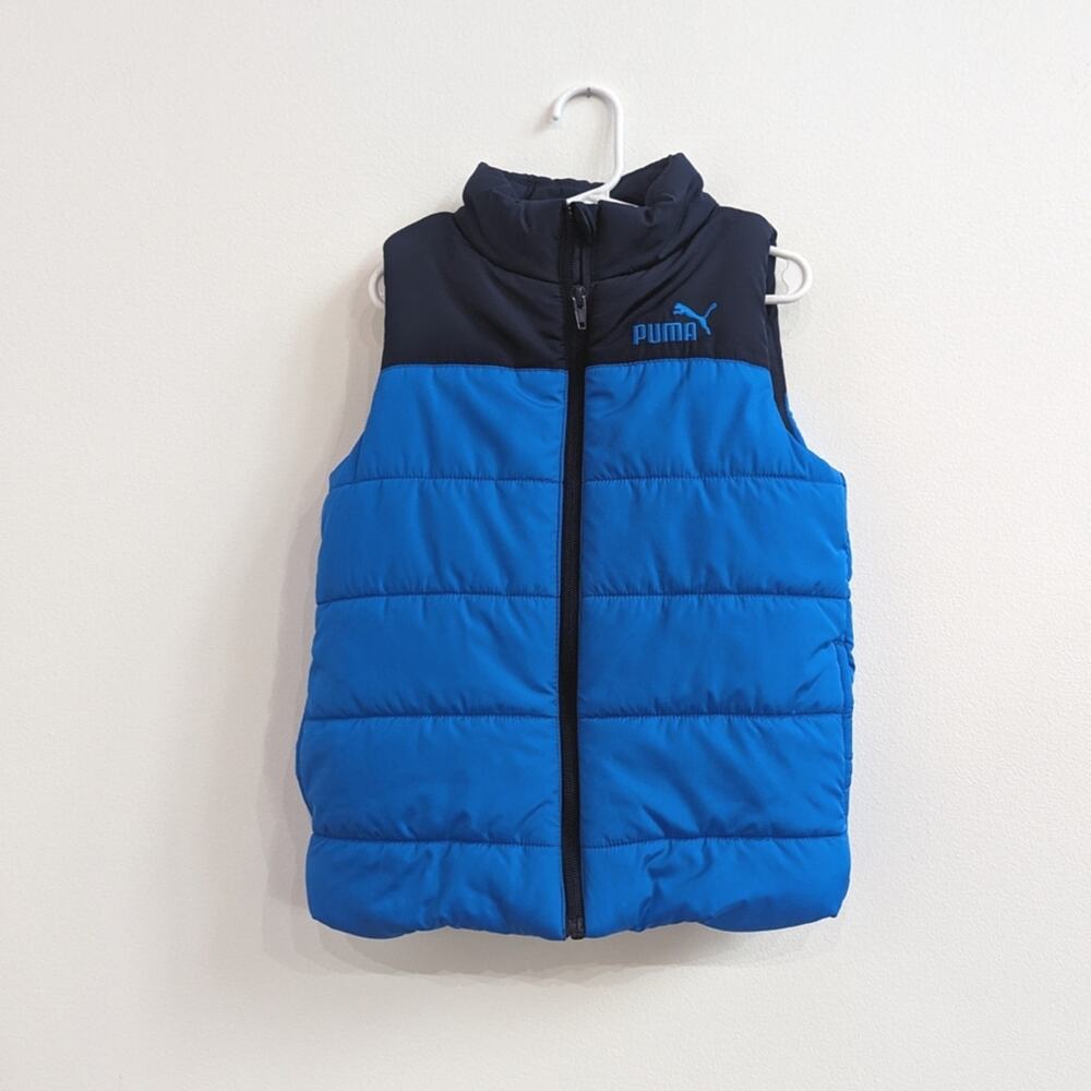 Puma Puffer Vest 5/6 Boys Blue Winter